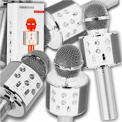 Produktbild von Bezdrôtový Karaoke Mikrofón Bluetooth Reproduktor Darček Strieborný