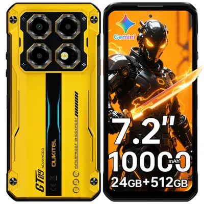 Produktbild von OUKITEL WP60 4G Outdoor Handy ohne Vertrag, 10000mAh, 7,2" 120Hz, IP68