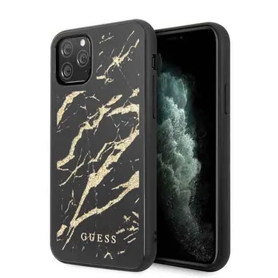 Immagine prodotto di Guess Guhcn58Mggbk Custodia rigida Iphone 11 Proczarny/Nero Vetro Marmo Glitterato