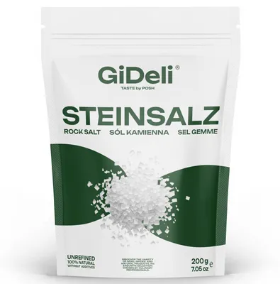 Immagine prodotto di di Steinsalz, 200g.grosso da cucina,per il bagno,antigelo. Marca: Halit. Senza additivi. Prodotto da GiDeli
