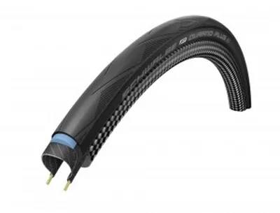 A bicycle tire shown on a white background.