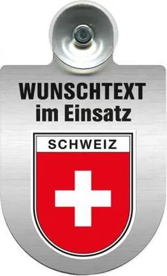 Produktbild von Einsatzschild für Windschutzscheibe - Personalisierung - Sonderanfertigung - 309470 Color - Region Schweiz