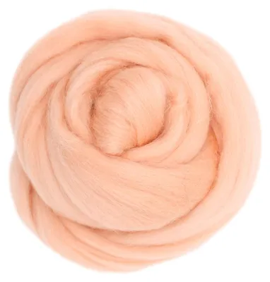 Produktbild von Filzwolle 20g feiner Kammzug Schafwolle (Merino) 21mic Hautfarben-20g