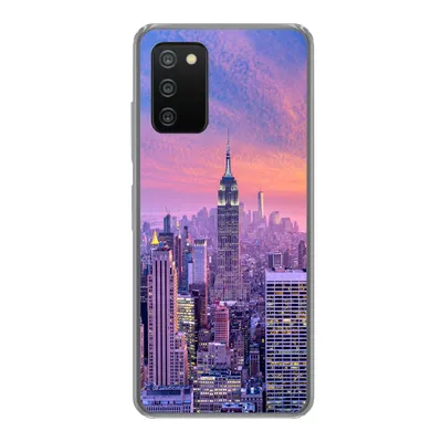 Produktbild von MuchoWow® Handyhülle Schutzhülle Hülle für Samsung Galaxy A03s New York - Farben - Skyline Silikon Softcase Handy Hülle - Schutz
