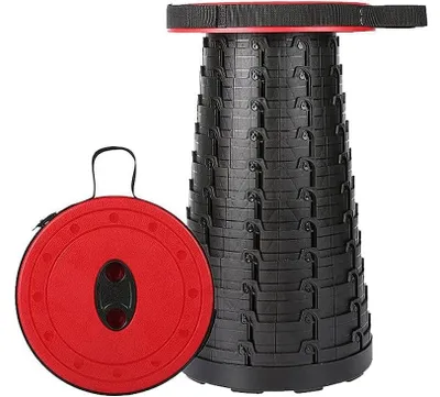 Produktbild von Zusammenklappbarer Teleskophocker mit 180kg Tragfähigkeit