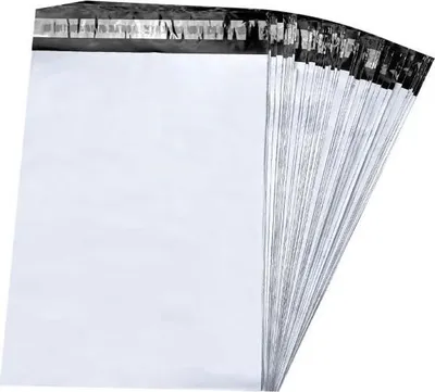 Produktbild von 100 Stück Versandtaschen aus Kunststoff, Verpackungsmaterial für Kleidung, Versandbeutel, selbstklebende Paketbeutel, blickdichte Beutel (20×30cm)