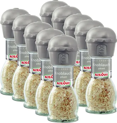 Produktbild von Kotanyi Knoblauch pikant granuliert und getrocknet Mühle 48g 10er Pack