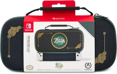 Obrázek produktu pro PowerA NSCS0207-01, Tvrdé pouzdro, Nintendo, Černá, Zlato, Zelená, Bílá, Plst, Guma, Nintendo Switch, Nintendo Switch Lite, Nintendo Switch OLED, Odolné proti poškrábání