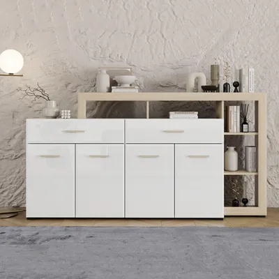 Immagine prodotto di Dovad - Credenza, 189x42x100h cm Bianco, 2 Cassetti