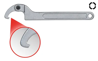 Produktbild von KS TOOLS Hakenschlüssel 517.1320 Chrom-Vanadium-Stahl 7,8mm 1286g