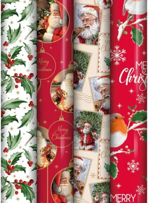 Obrázok produktu pre Vianočný baliaci papier - Vianočný baliaci papier KE126 - 7 m x 70 cm - 4 rolky