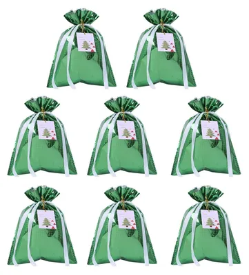 Immagine prodotto di Set di 8 sacchetti natalizi riutilizzabili