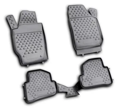 Produktbild von AD Tuning Gummi Fußmatten Set für Skoda Fabia 2, Bj. 2007-