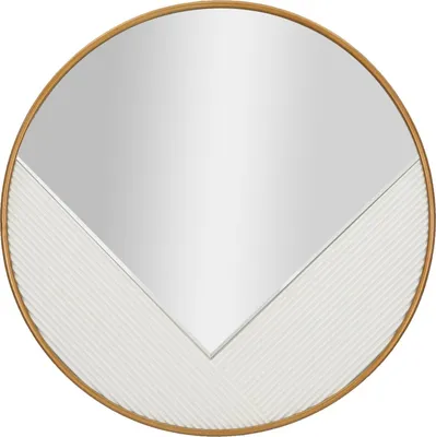 Obrázek produktu pro Kulaté nástěnné zrcadlo 80 cm se zlatým rámem Tolosa
