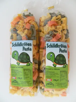 Produktbild von Streuteile Schildköten aus Nudelteig, 2X 250 g, Nudeln, Pasta, Dekoration, Delikatesse, Schildkröte Tier