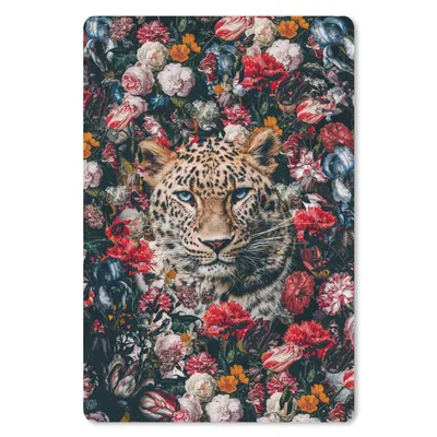 Produktbild von MuchoWow® Mauspad Mousepad Leopard - Blumen - Mantel 18x27 cm - Mousepads - Maus Mat - Pad - Mausunterlage