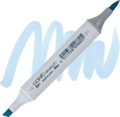 Immagine prodotto di COPIC Sketch bifacciale Pennello e scalpello, B91 Blu grigiastro pallido
