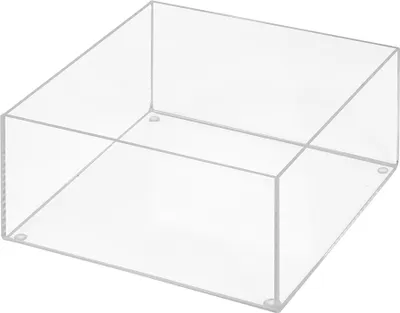 Produktbild von Aufbewahrungsbox aus Acrylglas 200x200mm, 100mm Hoch,  transparent / durchsichtig / Kunststoff / Quadratisch / Sammelbox / ohne Deckel - Zeigis®