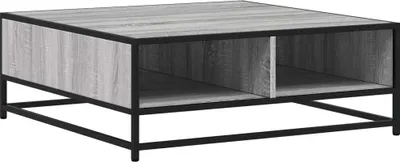 Obrázek produktu pro vidaXL Konferenční stolek šedý Sonoma 80x80x30 cm materiál na bázi dřeva a kovu