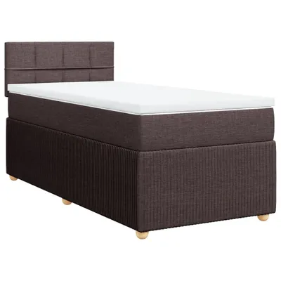 Produktbild von Boxspringbett mit Matratze Dunkelbraun 90x190 cm Stoff