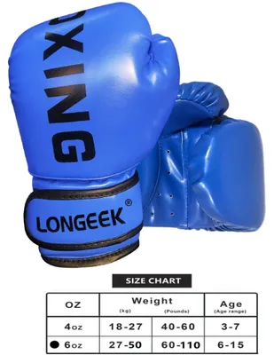 Obrázek produktu pro Dětské boxerské rukavice, 6 oz, pro ochranu a pohodlí, velikost vhodná pro děti ve věku 6-15 let, vhodné pro trénink MMA