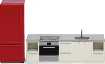 Image de Ensemble de base de meubles de cuisine pour maison de poupées