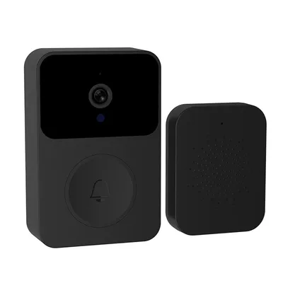 Produktbild von WLAN Video Türklingel mit HD Kamera, Nachtsicht, Sprachwechsel, Bewegungserkennung, Cloud-Aufnahme, 2.4G, Akku 365 Tage, Outdoor geeignet (Schwarz)