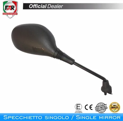 Obrázek produktu pro Levé černé zrcátko na řídítkách schválené podle FAR 6433