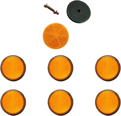 Productafbeelding van Amber geel reflector licht fiets motorfiets scooter truck trailer van veiligheidswaarschuwing reflecterende achterlicht