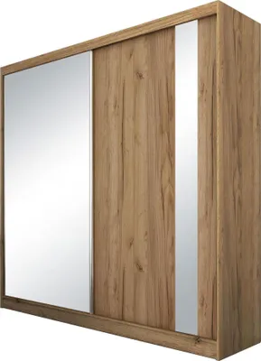 Image de BEAUTYSOFA armoire à portes coulissantes GAJA 200 cm - armoire moderne à deux portes avec miroir (Artisan)