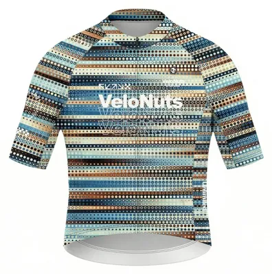 Produktbild von VeloNuts Herren Radtrikot, Retro Signal, Dotwave Stripe-2, 4XL