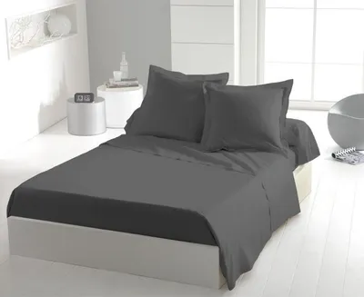 Obrázek produktu pro Napínací prostěradlo z mikrovlákna 180 x 290 cm, jednolůžko, antracitová, 82 g mikrovlákna