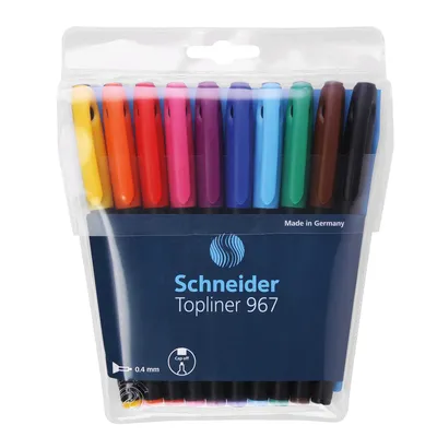 Immagine prodotto di Schneider Topliner 967 fineliner (assortiti, 0,4 mm) confezione da 10 pezzi