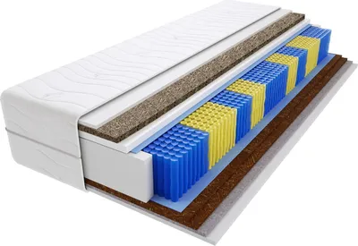 Produktbild von Matratze 95x205 cm Doppelmatratze, H4 & H5 Federkernmatratze, Taschenfederkernmatratze 19 cm Hoch Kokosfaser Seegras Rosshaar Hypoallergene, HR-Schaum, Wendematratze mit Klimafaser, Gesteppter Bezug Santana Gras Multitaschen