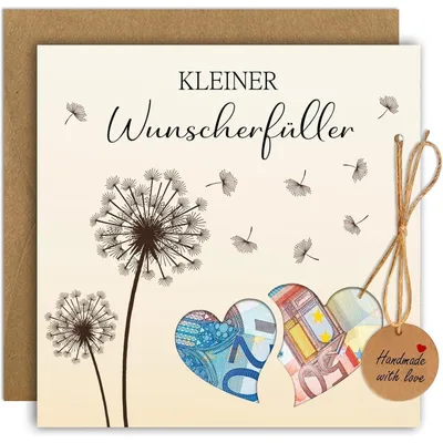 Productafbeelding van Geldcadeau kaart, verjaardag, bevestiging, kerst, wensvervuller