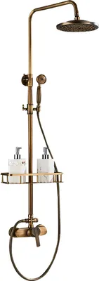 Obrázek produktu pro Sprchová baterie Antique Shower Rain Shower Retro Koupelnová baterie Sprchová souprava Sprchový systém Nástěnná baterie