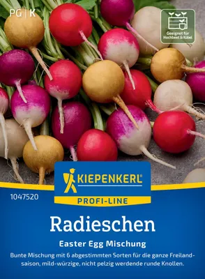Zdjęcie produktu dla Mieszanka rzodkiewek Easter Egg, kolorowa mieszanka - 6 odmian - na cały sezon outdoorowy