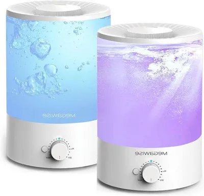 Image de Lot de 2 humidificateurs à vapeur froide de 35 litres avec grande ouverture et réservoir rechargeable, pour la chambre de bébé, la chambre d'enfant, la maison et le bureau