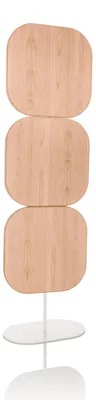 Akustik-Trennwand 3-teilig, 174x50x2,8 cm, Beige, PET