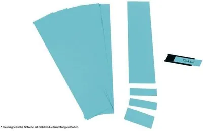 Produktbild von Einsteckkarten für 34mm Einsteckschiene 70x32mm blau VE=90 Stück