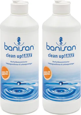 Produktbild von Banisan Clean Up! MAX Trübungsentferner & Leitungsreiniger für Whirlpools, 2x 470 ml