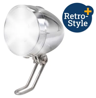 Obrázek produktu pro LED přední světlo na kolo s bateriovým napájením, 3 W, retro design, cyklistické příslušenství, osvětlení, Filmer 40027