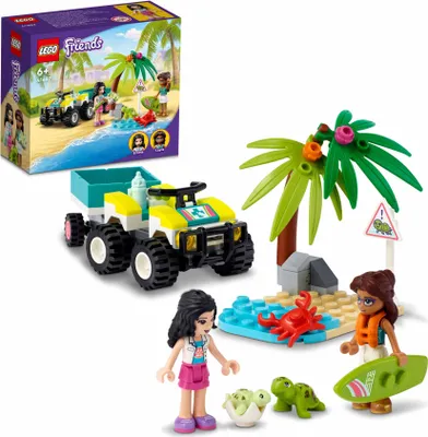 Produktbild von LEGO 41697 Friends Schildkröten-Rettungswagen mit Meerestieren und Geländewagen