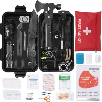 Produktbild von Allecto – Überlebensset – Outdoor – Multifunktional – 70 in 1 – Notfallset – Für Reisen und Camping – Komplettes Set