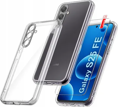 Immagine prodotto di Custodia trasparente per Samsung S25 FE RINFORZATA CLEAR CASE 2MM + Vetro 9H