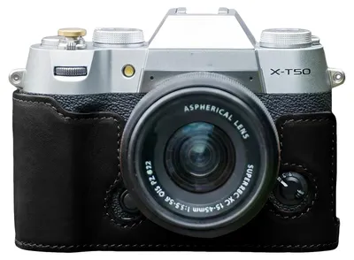 Productafbeelding van Leren Halve Hoes met Handvat voor X-T50 Camera