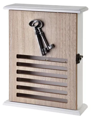 Produktbild von Schlüsselkasten Holz MONDEX STACY 20x6x26,5 cm Natur für 6 Schlüssel/Haken