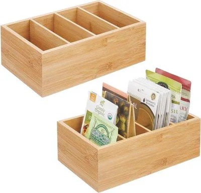 Immagine prodotto di Pratico contenitore da cucina a 4 scomparti, colore naturale, per spezie o snack