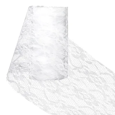 Produktbild von Spitzen-Tischläufer - Dekoratives Tischband aus Spitze - Für Tischdekoration - Weiß 15 cm x 25 m