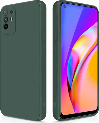 Produktbild von Silikon Hülle für OPPO A94 5G Flüssigsilikon Dünn Gel Gummi Matt Kratzfeste Schutzhülle Nachtgrün
